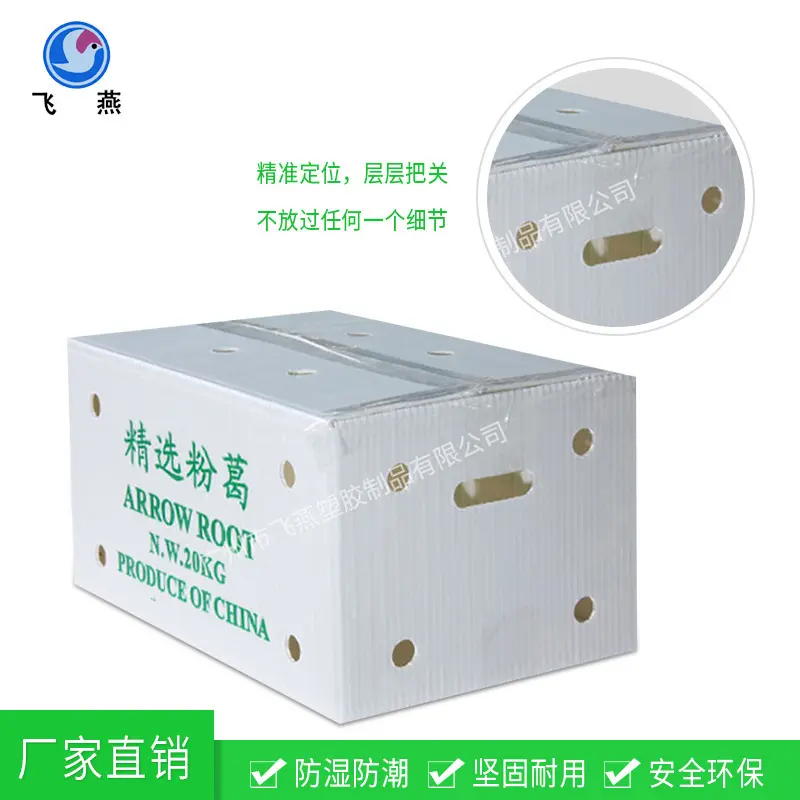 蔬菜防潮(chao)鈣塑運輸(shu)箱 水果PE中(zhong)空闆運輸(shu)箱 蓮藕防潮(chao)PE瓦楞闆鈣塑箱