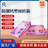 防水防潮(chao)物(wù)流箱倉儲箱加(jia)厚加(jia)硬生(sheng)鮮周轉箱PE柿餅水果中(zhong)空闆箱批(pi)髮(fa)