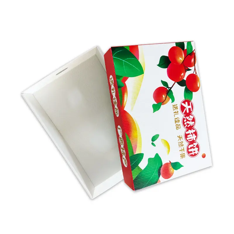 禮品(pin)水果柿餅防潮(chao)透氣(qi)水果運輸(shu)箱 PE塑料中(zhong)空闆水果周轉箱轉運箱